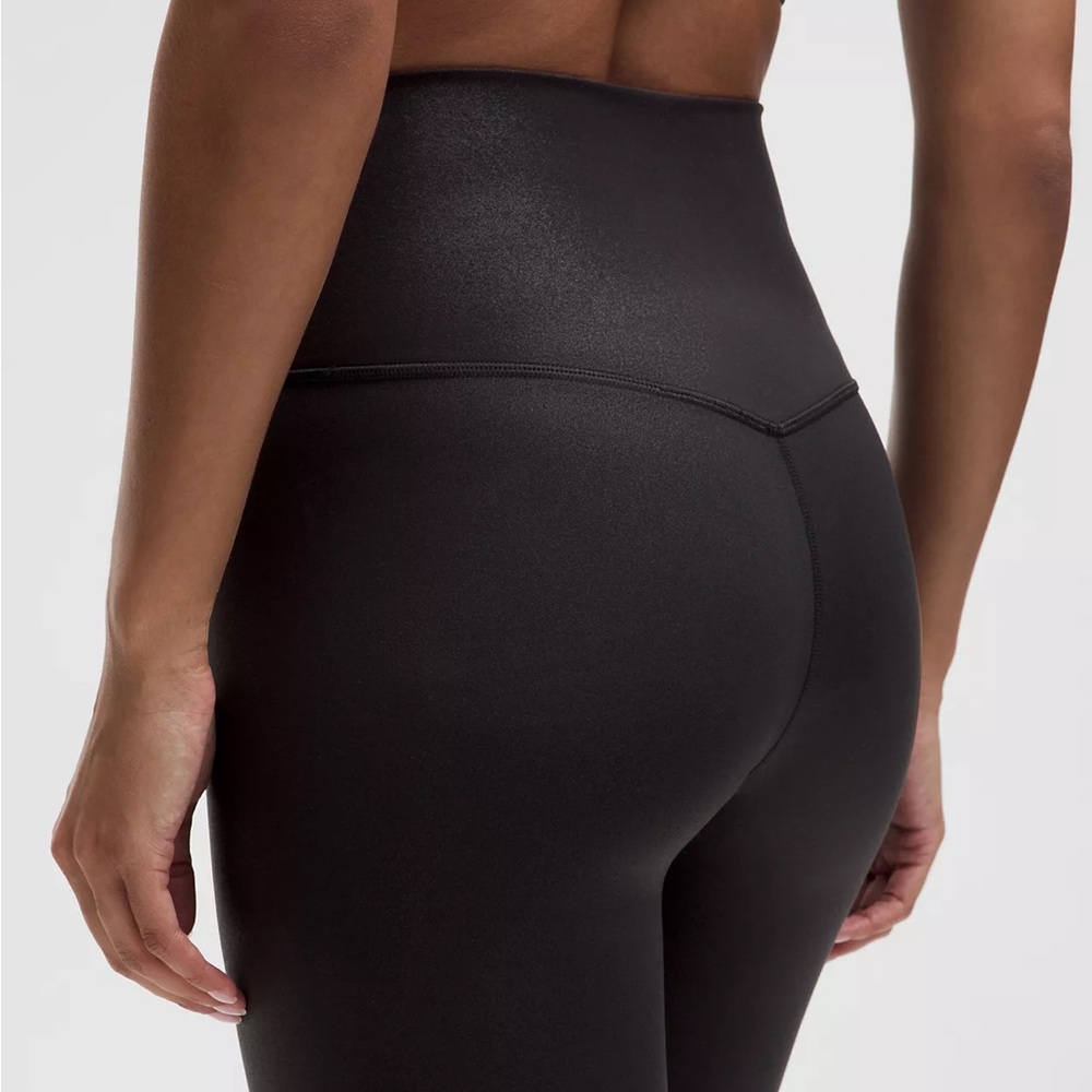 lululemon athletica Luxe Shine Foil Print Black Leggings